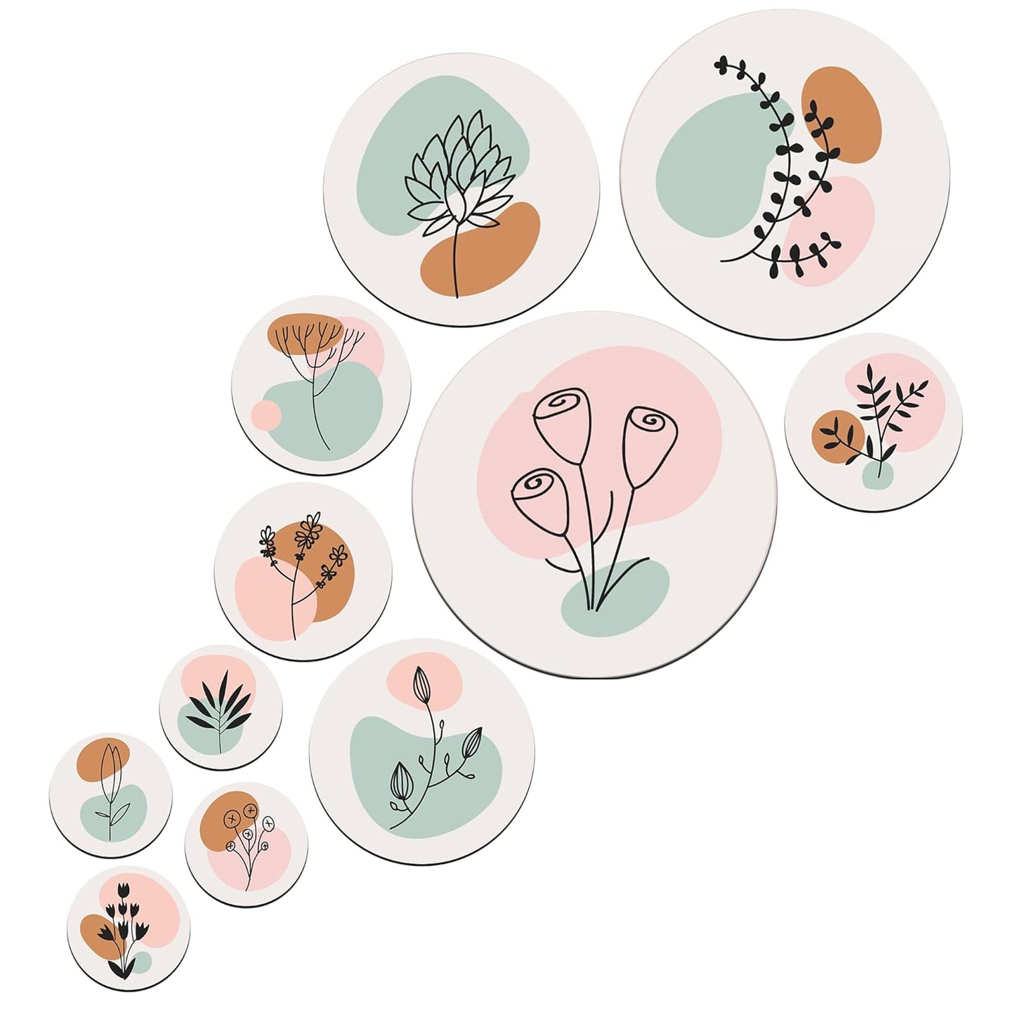 Set Of 11 Flower Wall Hanging