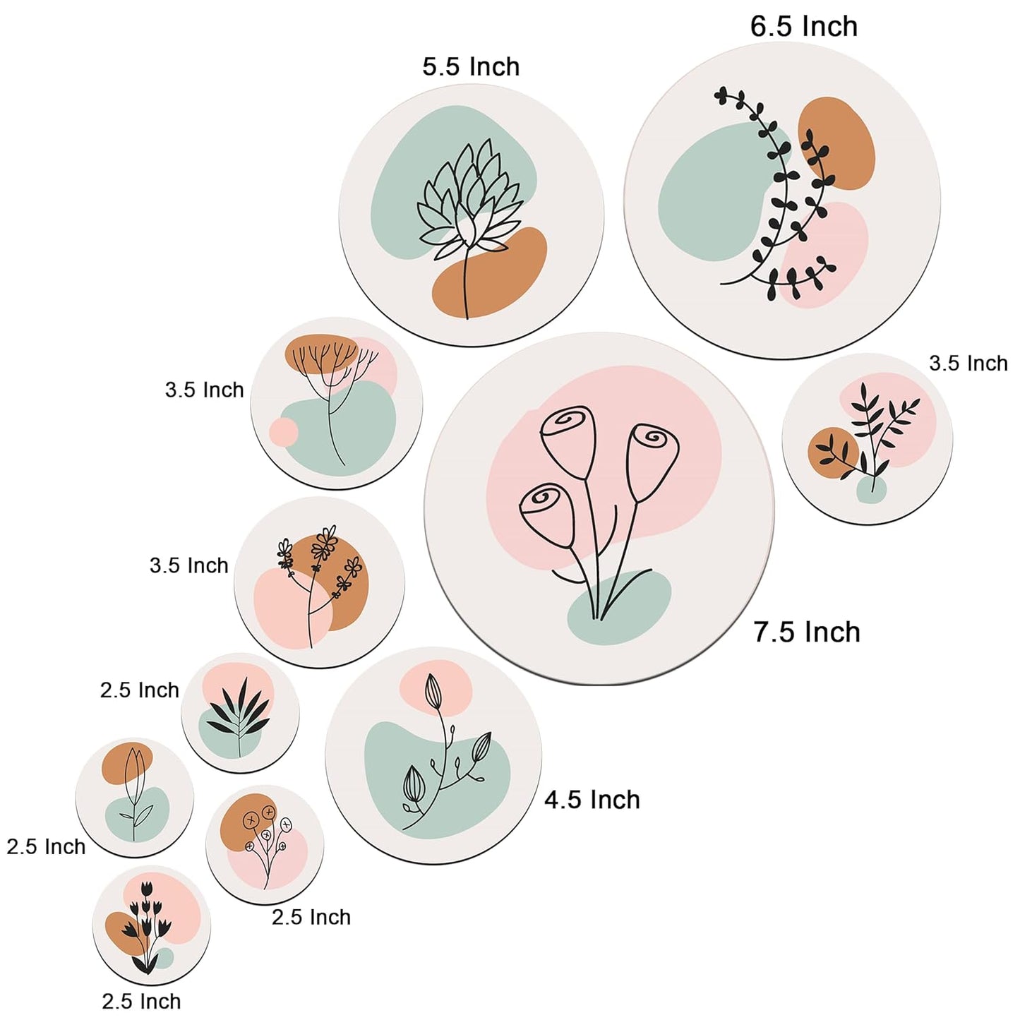 Set Of 11 Flower Wall Hanging