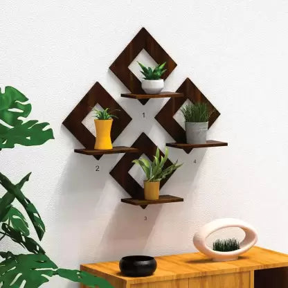 Mahi Craft Pot Stand Set of 4 Piece Decorative Wooden